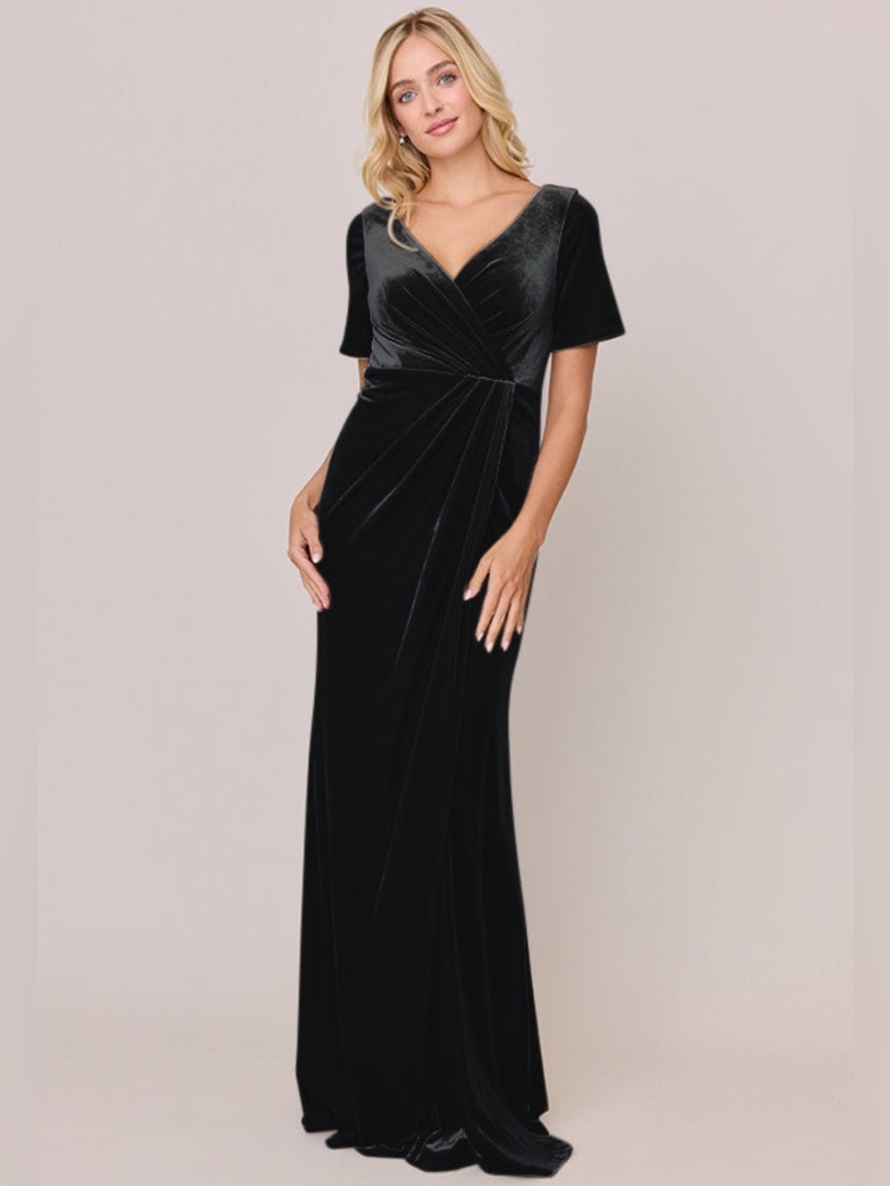 Revelry Giselle Velvet Maxi Dress Black Size 8